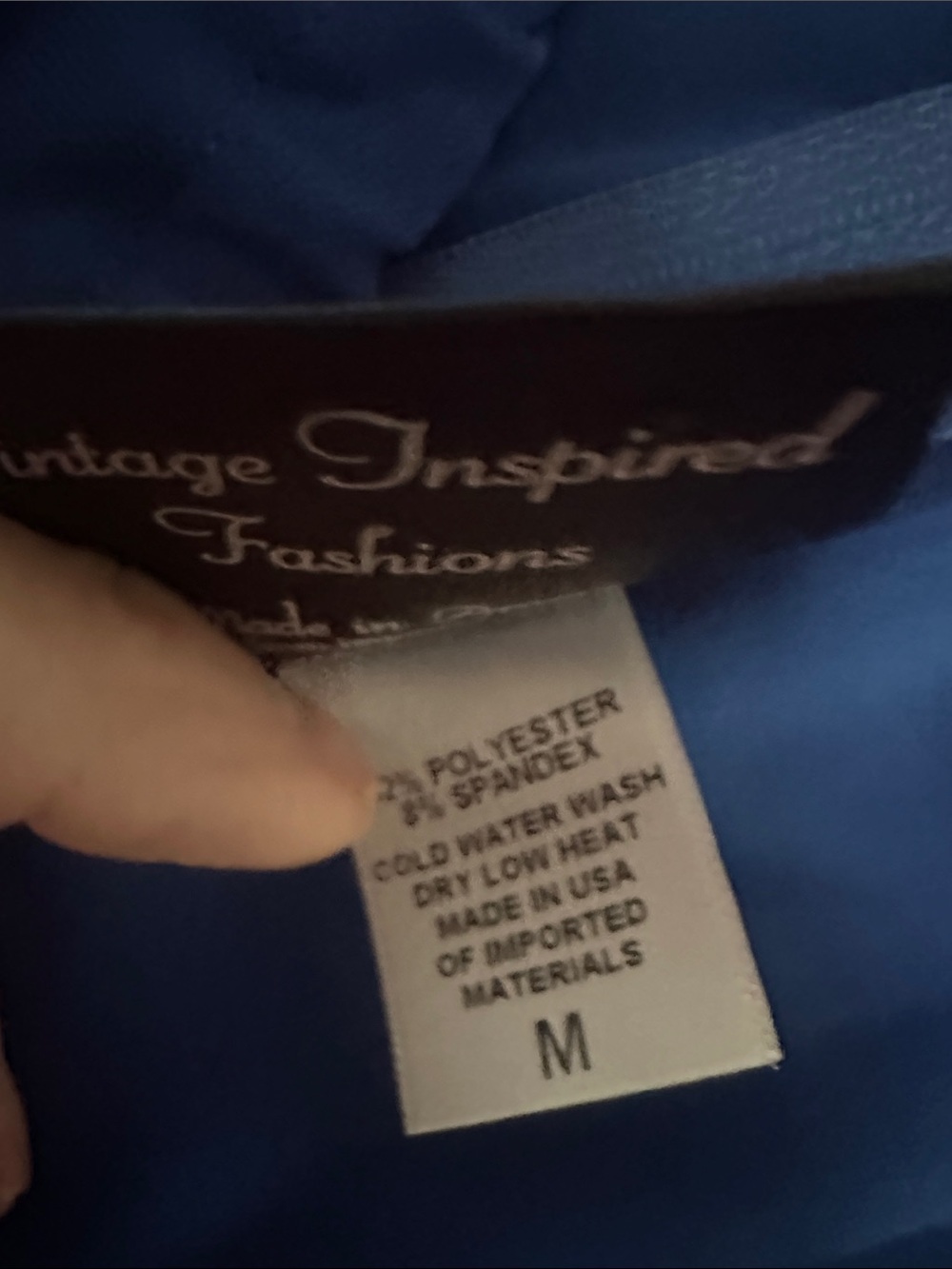 Pinup Couture Royal Blue Bow-Front Fit & Flare Dress - Picture 3 of 4